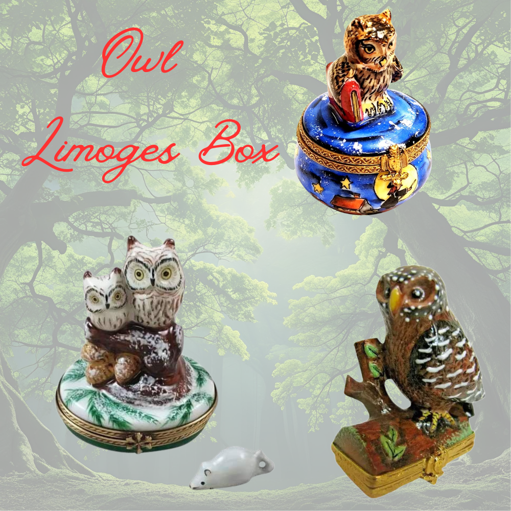 Owl Limoges Boxes | Collectible Owl Figurines & Gifts