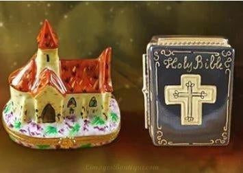 Religion & Christianity-Limoges Boxes Porcelain Figurines Gifts