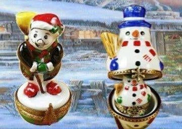 Snow & Winter Limoges Boxes-Limoges Boxes Porcelain Figurines Gifts