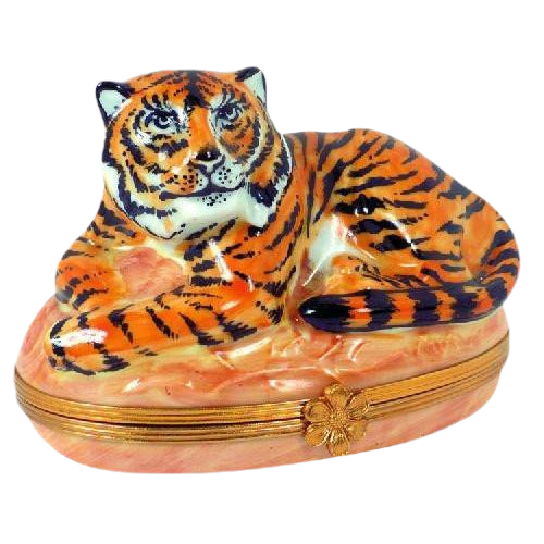 Tiger Limoges Box Figurine - Limoges Box Boutique