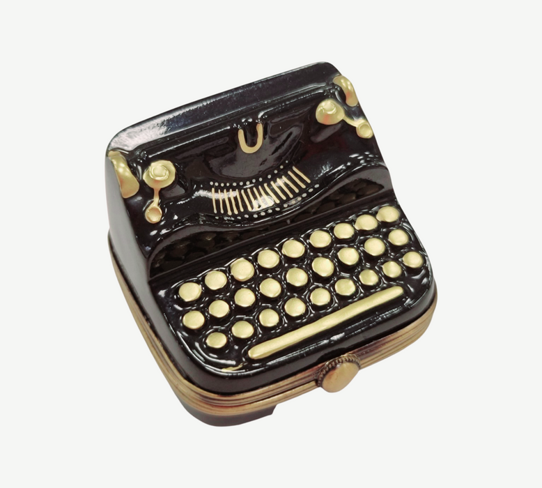 Black Typewriter-professional Limoges Box-CH1R192