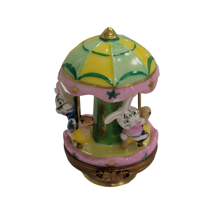 Bunny Carnival Ride Carousel Limoges Box Porcelain Figurine-Carnival-CH9J141