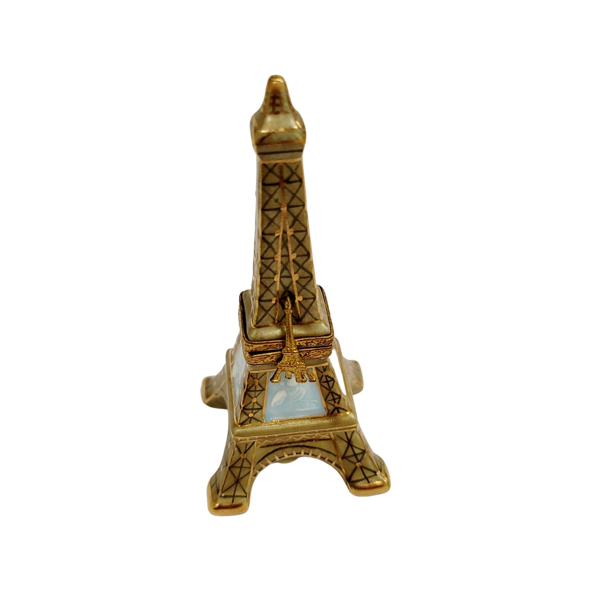 Eiffel Tower Gold Limoges Box Porcelain Figurine — {{ shop }}