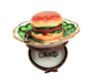 Hamburger Fries on Plate Limoges Box Porcelain Figurine-food LIMOGES BOXES beach-CH1R126