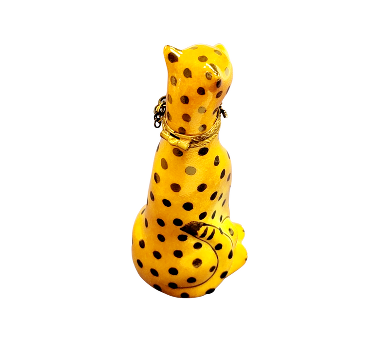 Leopard Wild Animal Limoges Box Porcelain Figurine-CH1R141