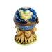 Lions under World Globe Limoges Box Porcelain Figurine-LIMOGES BOXES travel cat wild-CH3S319