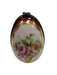 Maroon Flowered Oval w Perfume Bottle inside Oval-Perfume Egg-ch11mneed5