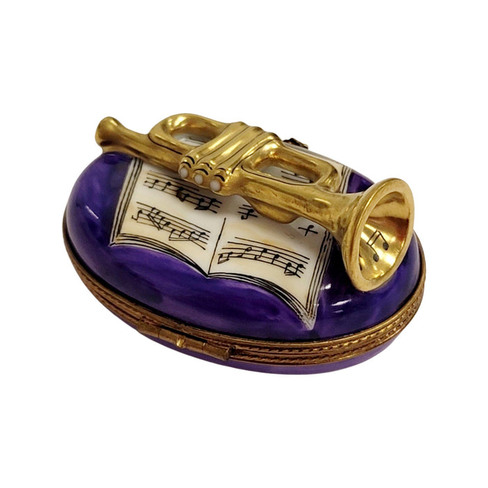 New Orleans Trumpet Limoges Box Porcelain Figurine-Music LIMOGES BOXES-CH2P121