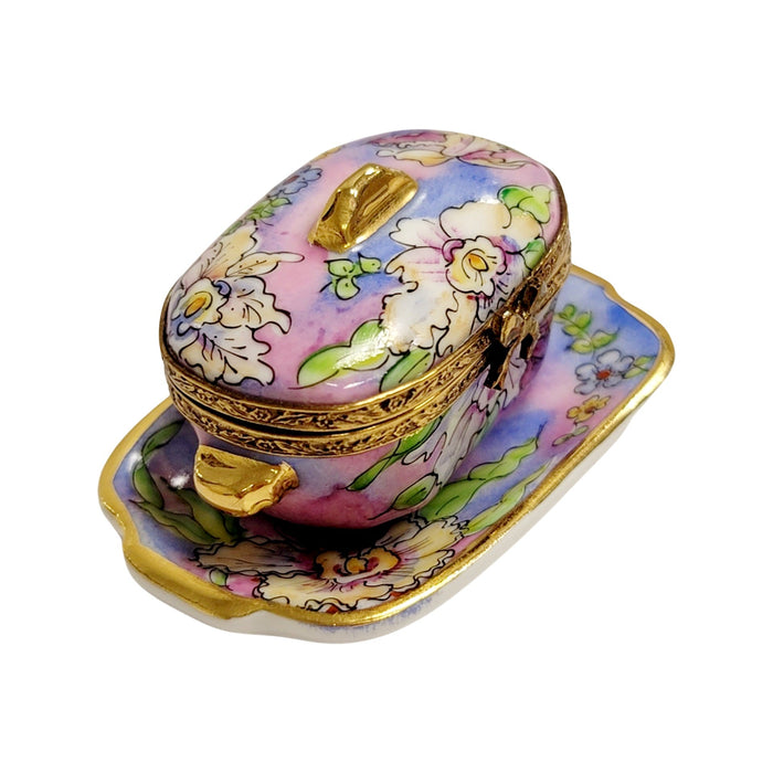 Soup Toureen w Tray Limoges Box Porcelain Figurine-furniture home LIMOGES BOXES-CH3S465