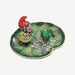 Troll Elf leprechaun w two frogs on Lillypad Limoges Box Porcelain Figurine-frog LIMOGES BOXES turtle-CH5T104