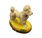 White Poodle on Yellow Base-CH1R330