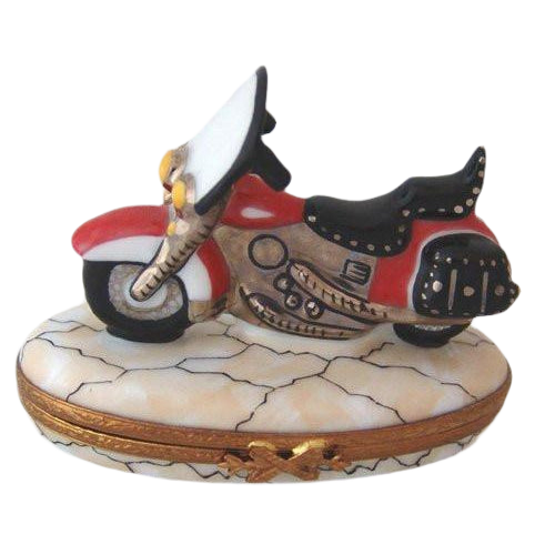 Motorcycle Limoges Box Figurine - Limoges Box Boutique