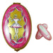 Ballerina on Oval with Removable Toe Shoes Limoges Box - Limoges Box Boutique