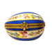Blue Striped Limoges Porcelain Egg Trinket Box - Limoges Box Boutique
