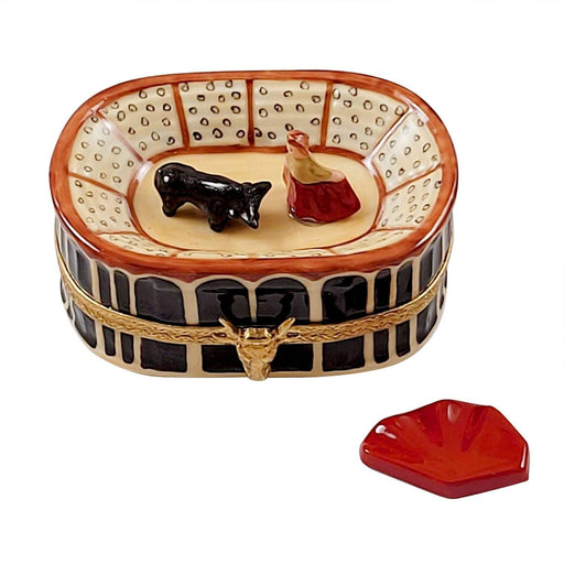 Bullfighting Arena with Removable Red Cape Limoges Box - Limoges Box Boutique