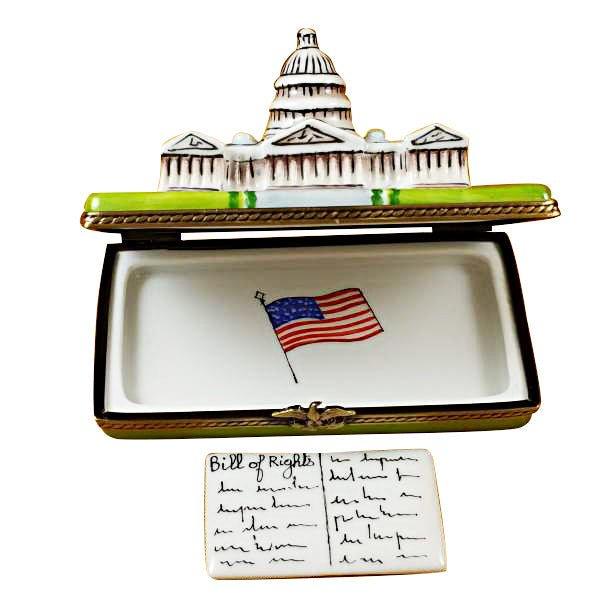 Capitol Dome with Removable Bill of Rights Limoges Box - Limoges Box Boutique