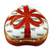 Heart with Red Bow & Three Candies Limoges Trinket Box - Limoges Box Boutique