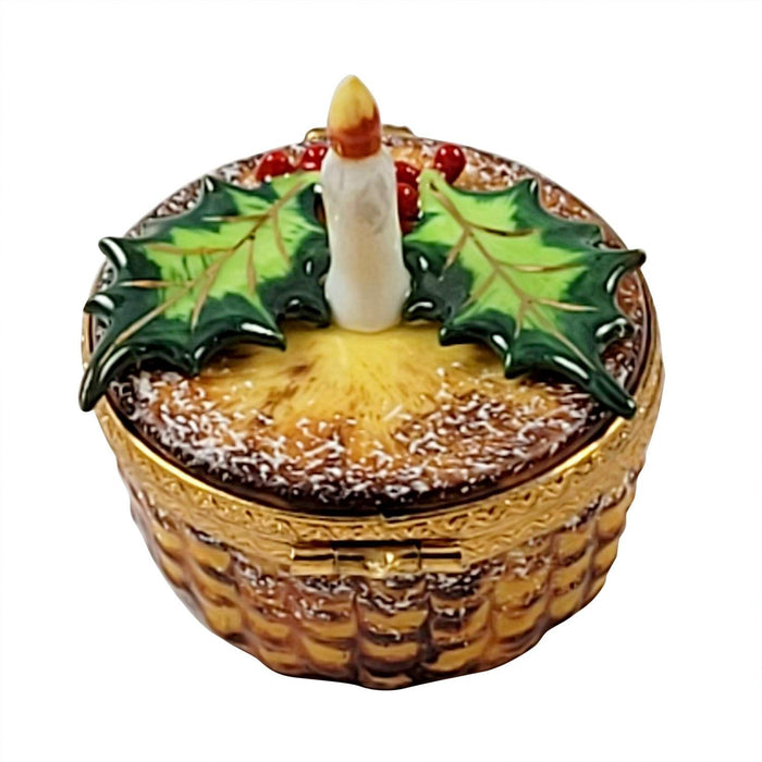 Joyeux Noel Christmas Candle w Holly Limoges Box - Limoges Box Boutique