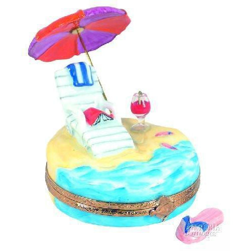 Lounging By The Seaside Limoges Box Figurine - Limoges Box Boutique