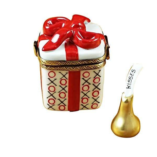 Love Gift Box w Xo-Xo And Removable Kiss Limoges Box - Limoges Box Boutique