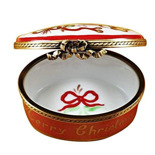 Oval Merry Christmas Limoges Box - Limoges Box Boutique