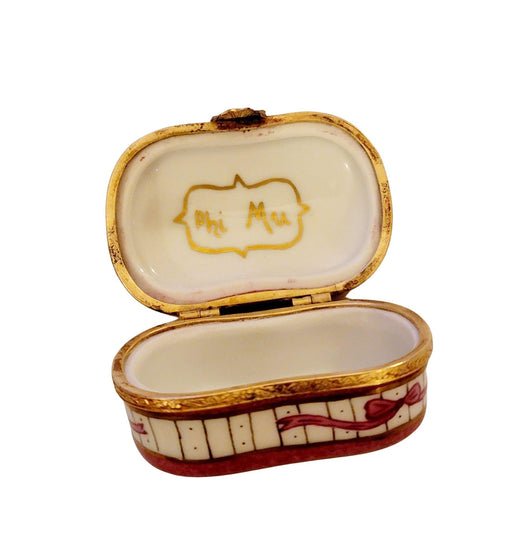 Phi Mu Traditional Porcelain Limoges Trinket Box - Limoges Box Boutique