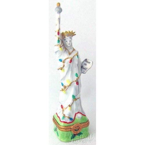 Statue Of Liberty: Christmas Limoges Box Figurine - Limoges Box Boutique
