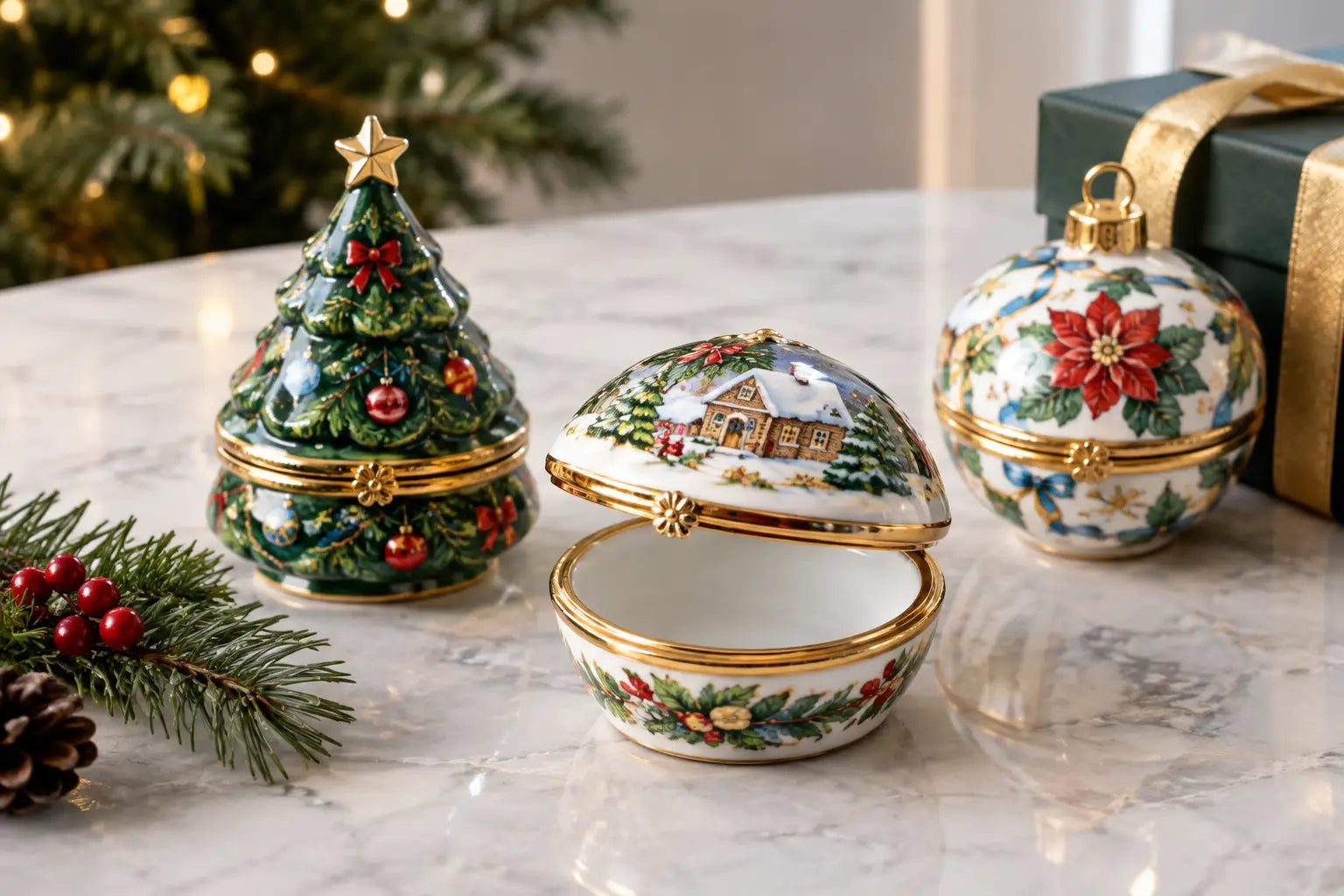 Limoges Christmas Ornament Boxes That Become Heirlooms