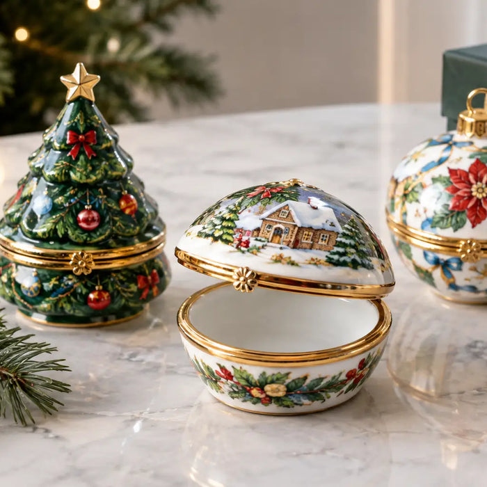 Limoges Christmas Ornament Boxes That Become Heirlooms