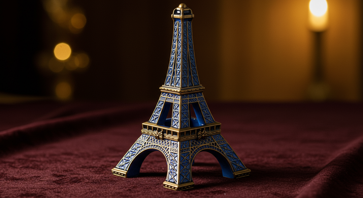 Discover the Timeless Beauty of the Blue Eiffel Tower Limoges Box: A Hand-Painted Parisian Porcelain Masterpiece