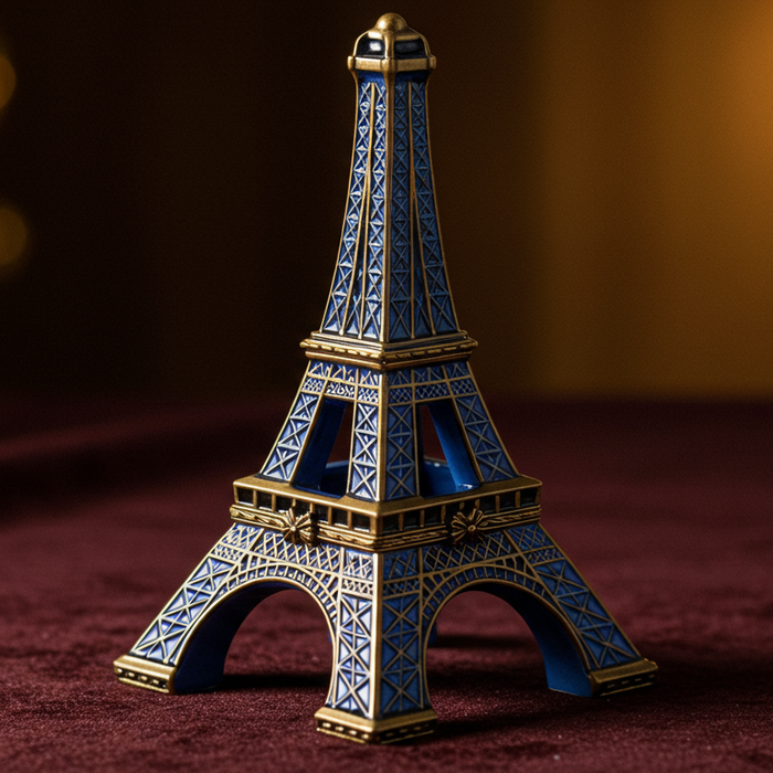 Discover the Timeless Beauty of the Blue Eiffel Tower Limoges Box: A Hand-Painted Parisian Porcelain Masterpiece