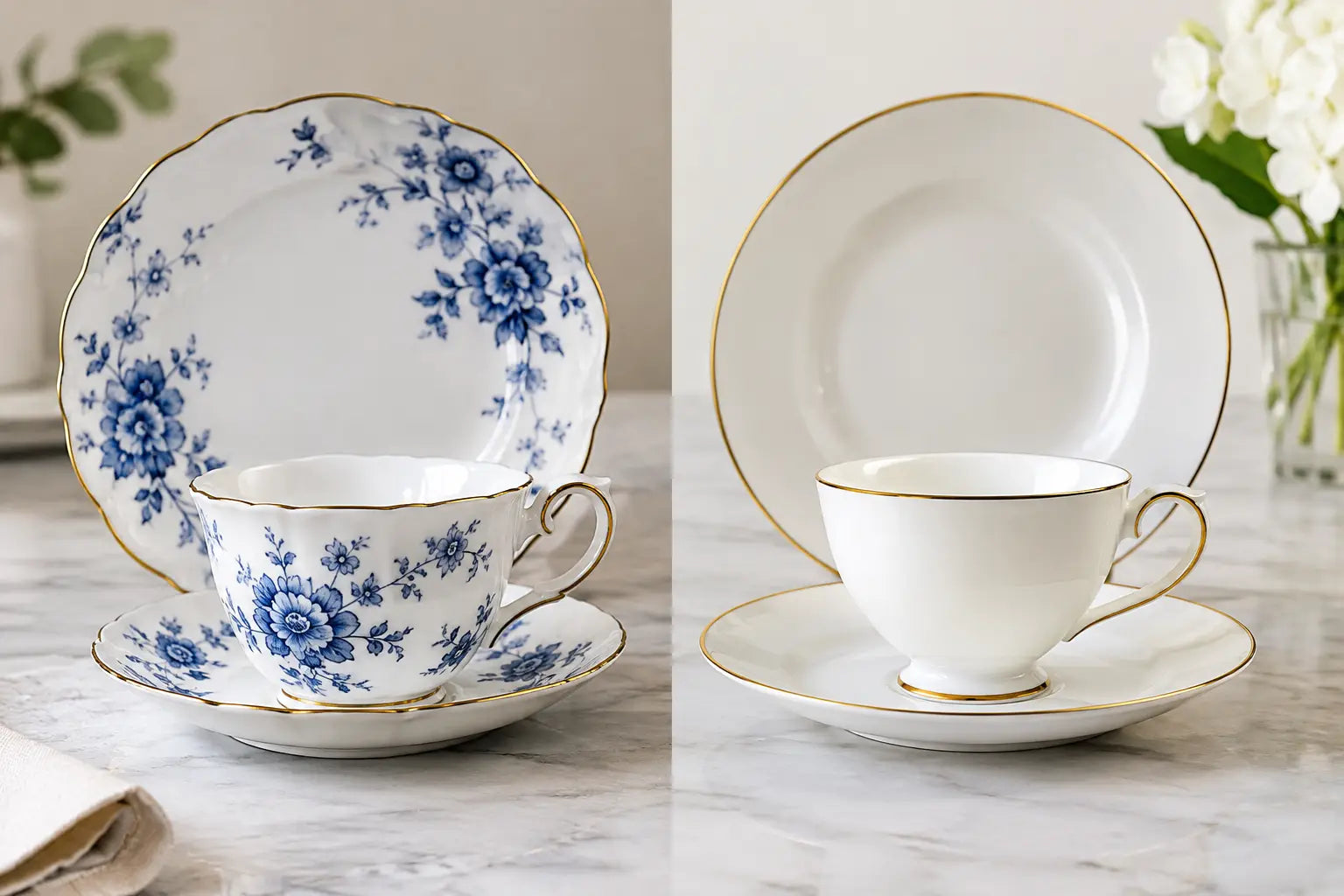 French Porcelain Versus Bone China Compared