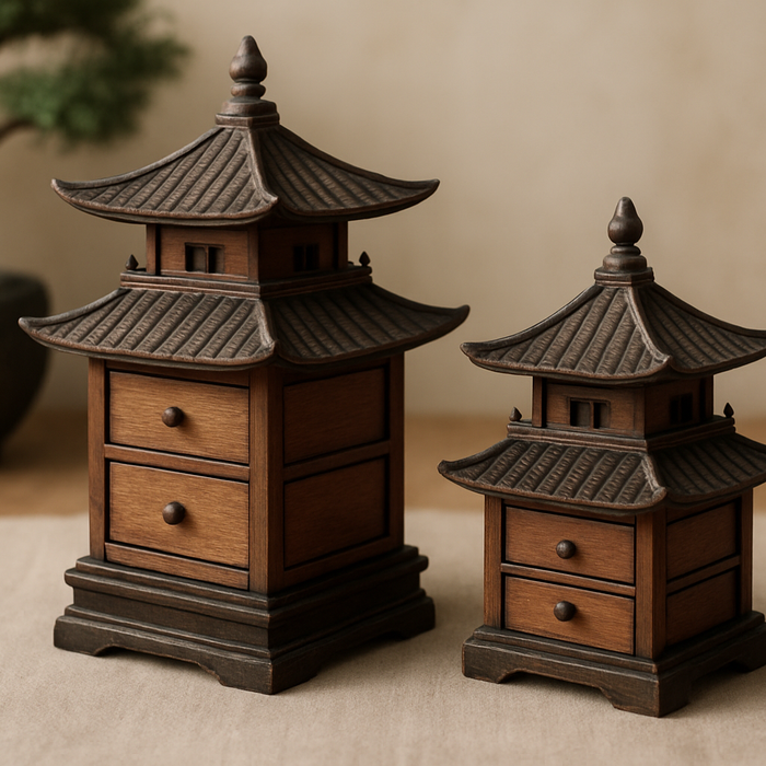 Asian-Inspired Pagoda Trinket Boxes for Zen Home Decor