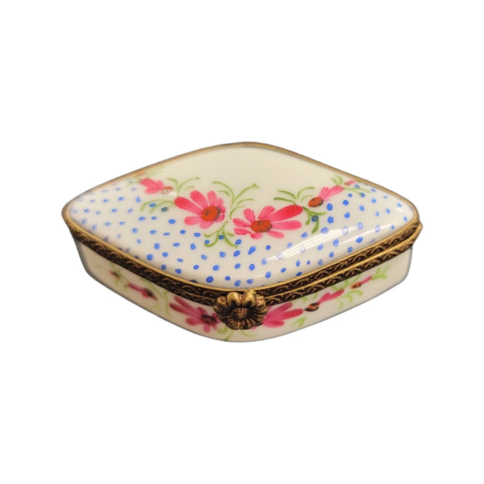 Rhombus Pill Box Limoges Porcelain Box | Limoges Boutique