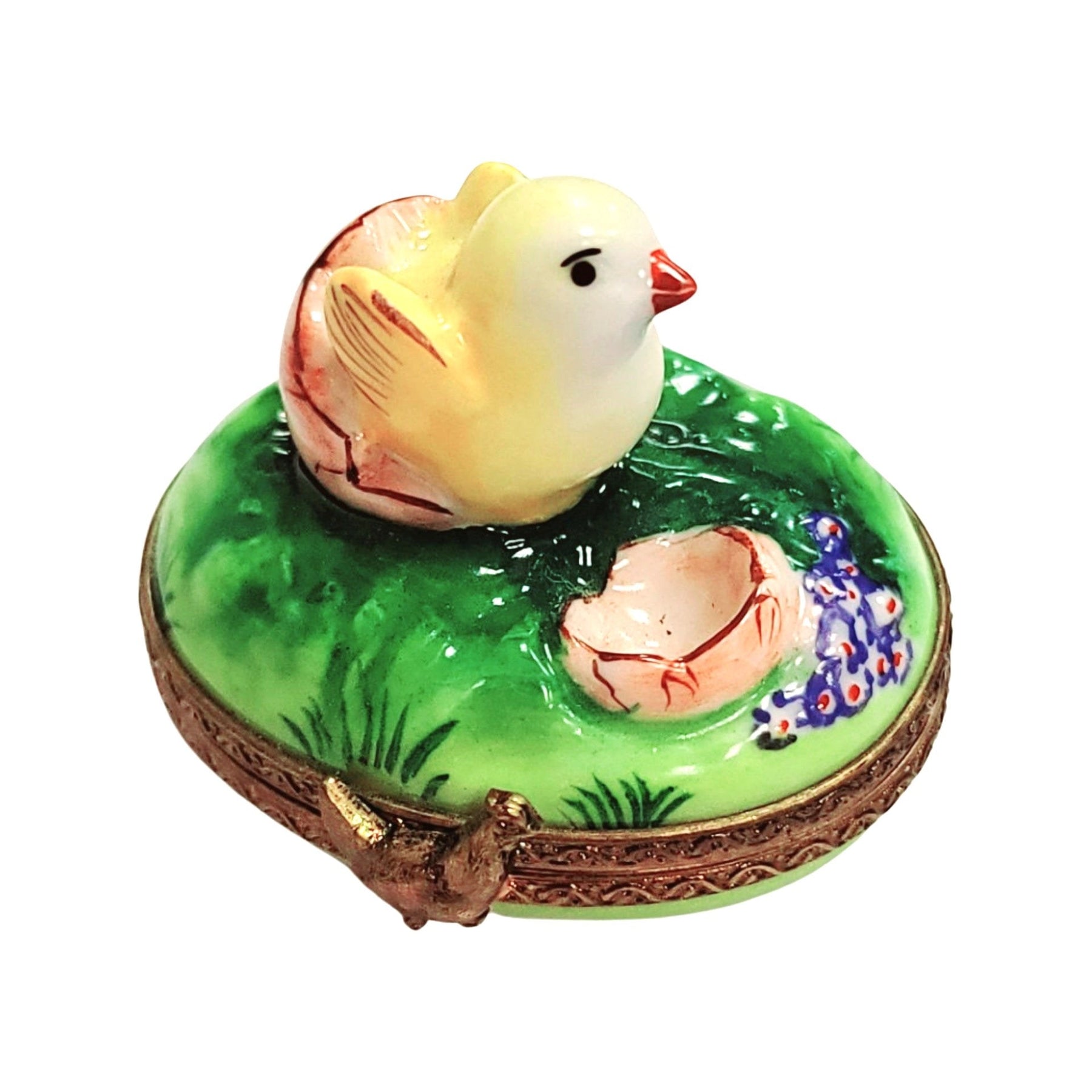 Chick Hatching Limoges Box Figurine for Collectors