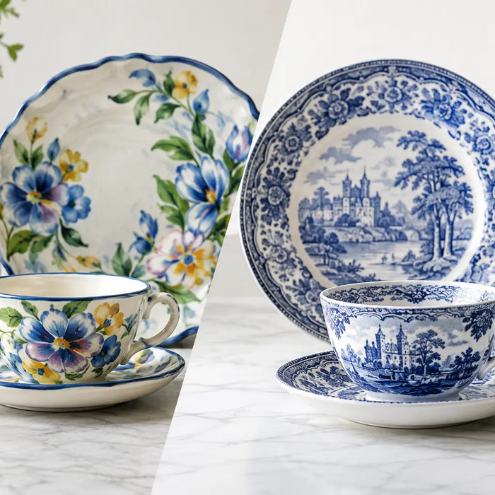 Hand Painted Versus Transferware Porcelain