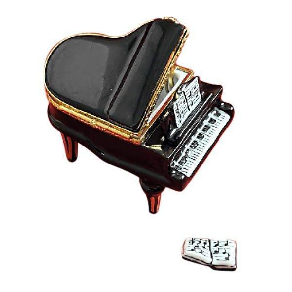 Black Grand Piano w Music Book Limoges Box Keepsake