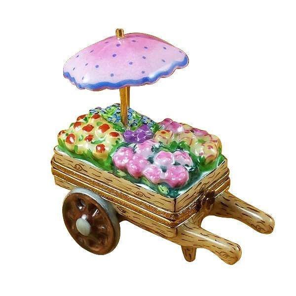 Flower Cart Limoges Box for Garden Lovers