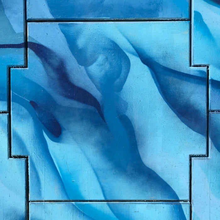blue wall painting