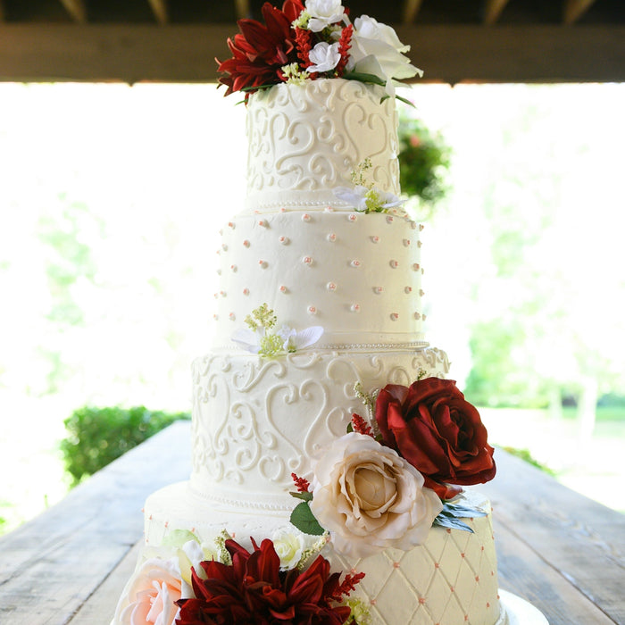 white 4-tier cake