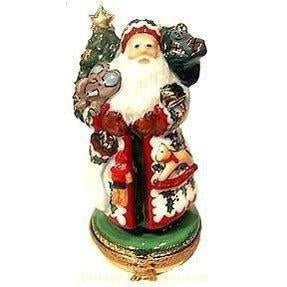 Ring in the festive bells with Santa Claus Limoges Box Figurines-Limoges Boxes Porcelain Figurines