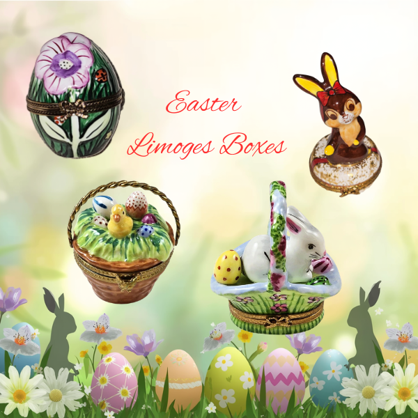 Hand-painted Easter Limoges boxes from France elegant porcelain trinket box gifts