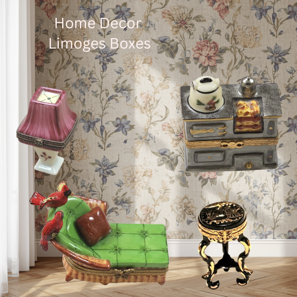 Hand-painted home decor Limoges boxes from France elegant porcelain trinket box gifts