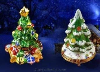 Christmas Trees-Limoges Boxes Porcelain Figurines Gifts
