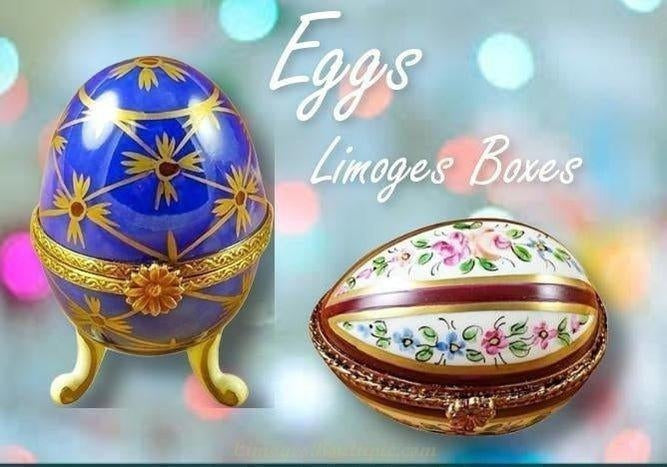 Eggs-Limoges Boxes Porcelain Figurines Gifts