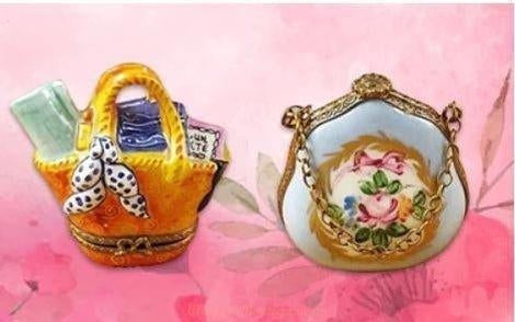 Purses & Bags-Limoges Boxes Porcelain Figurines Gifts