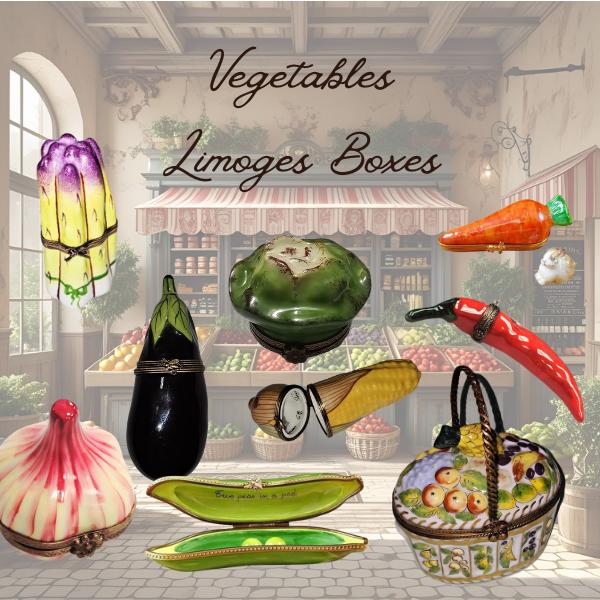 Vegetable Limoges Boxes | Imported French Porcelain Gifts