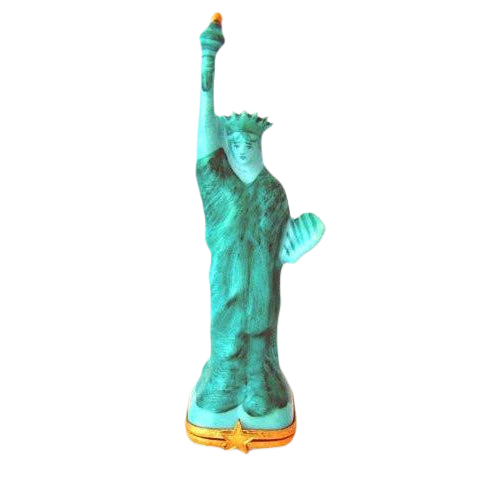 Statue Of Liberty:Green-Blue Limoges Box Limoges Box Figurine - Limoges Box Boutique