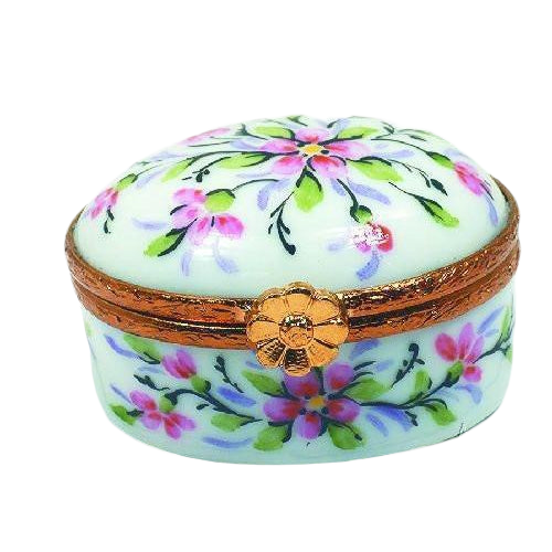 Small Oval B5 Porcelain Limoges Trinket Box - Limoges Box Boutique