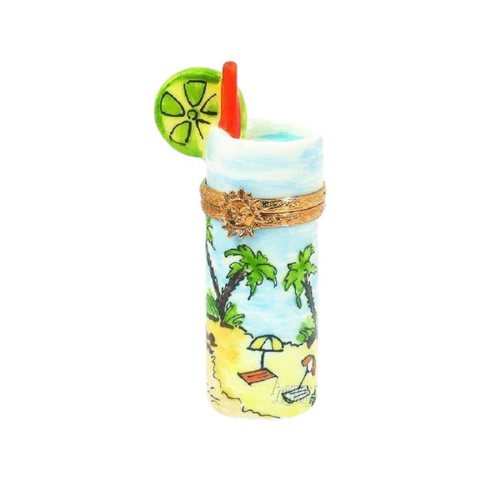 Tropical Drink w Palm Tree